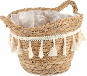 Practical Straw Weaving Storage Basket PA12