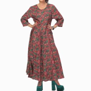 Vintage Floral Maxi Dress PA1